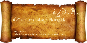 Ösztreicher Margit névjegykártya